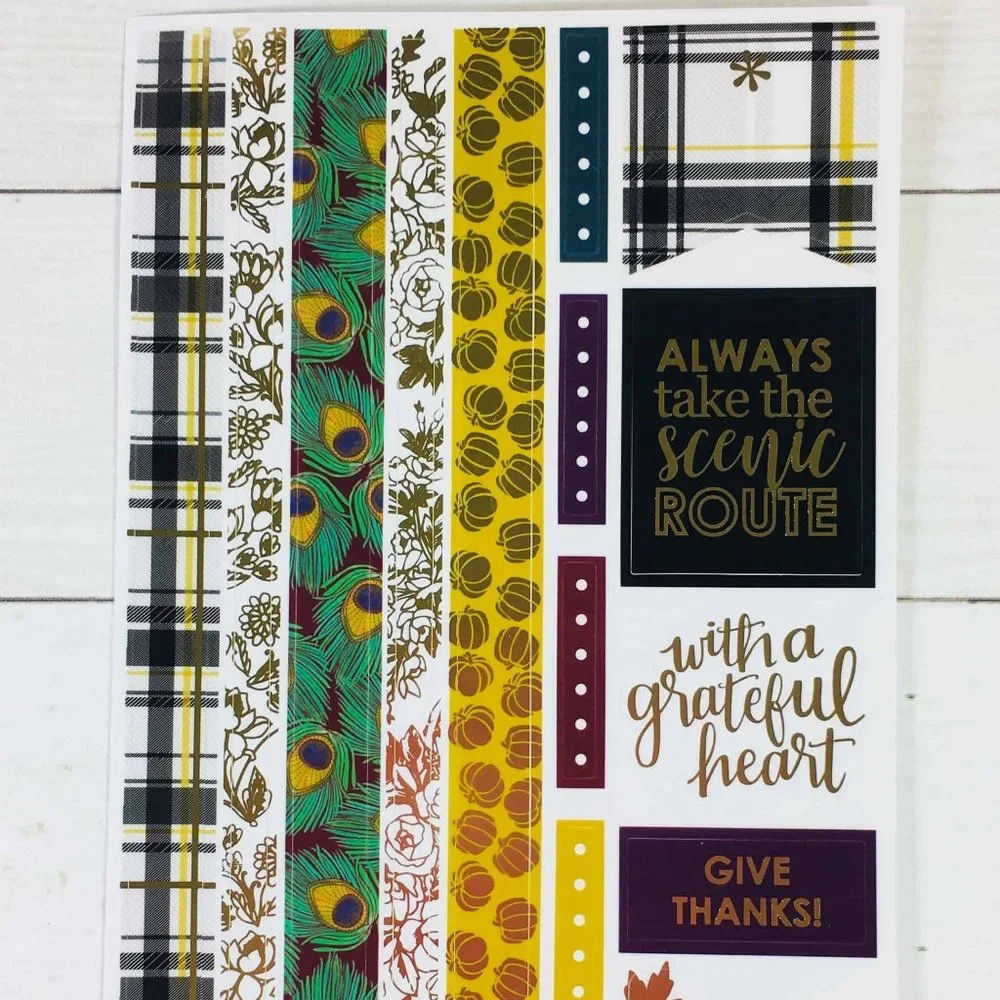 Erin Condren Seasonal Surprise Box Plaid Interchangeable Cover and Stickers